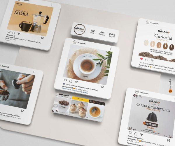 Social media management & web site per DeCaro Caffè